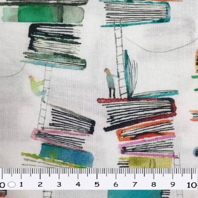 Baumwolle | read | weiß türkis bunt